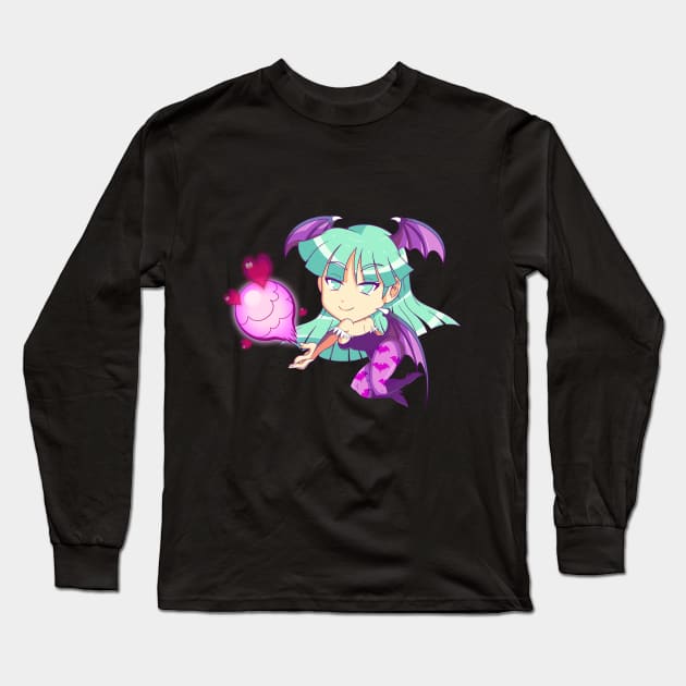 Chibi Morrigan Long Sleeve T-Shirt by SenpaiLove